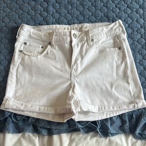 American Eagle Women's White Denim Shorts